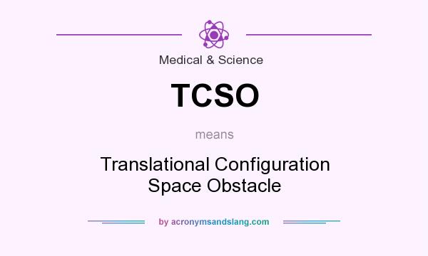 What does TCSO mean? It stands for Translational Configuration Space Obstacle