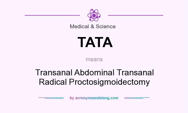 TATA Transanal Abdominal Transanal Radical Proctosigmoidectomy In 