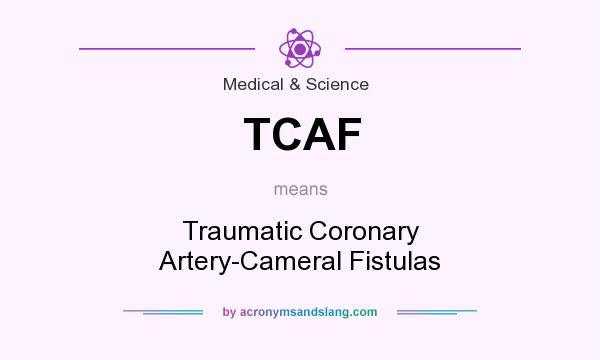 What does TCAF mean? It stands for Traumatic Coronary Artery-Cameral Fistulas
