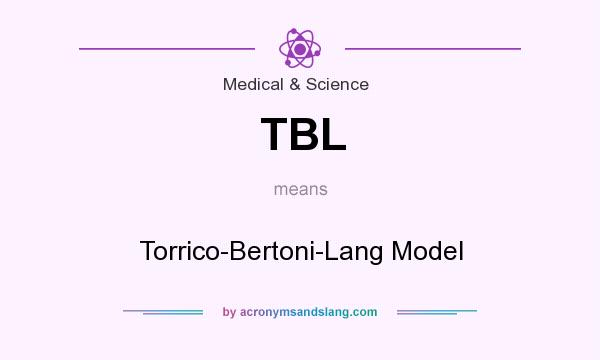 What does TBL mean? It stands for Torrico-Bertoni-Lang Model