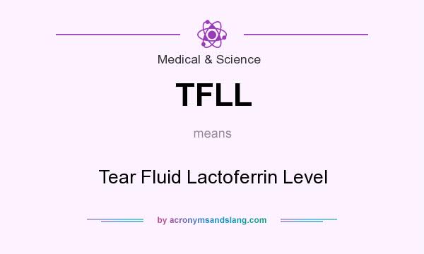 What does TFLL mean? It stands for Tear Fluid Lactoferrin Level