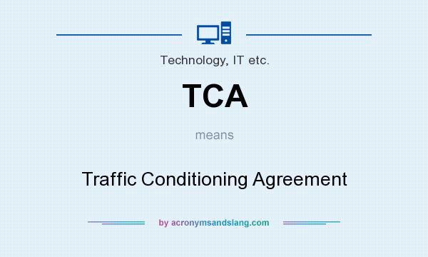 What does TCA mean? It stands for Traffic Conditioning Agreement
