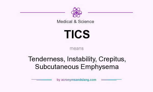 What does TICS mean? It stands for Tenderness, Instability, Crepitus, Subcutaneous Emphysema
