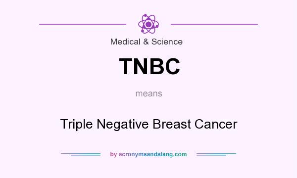 What does TNBC mean? It stands for Triple Negative Breast Cancer