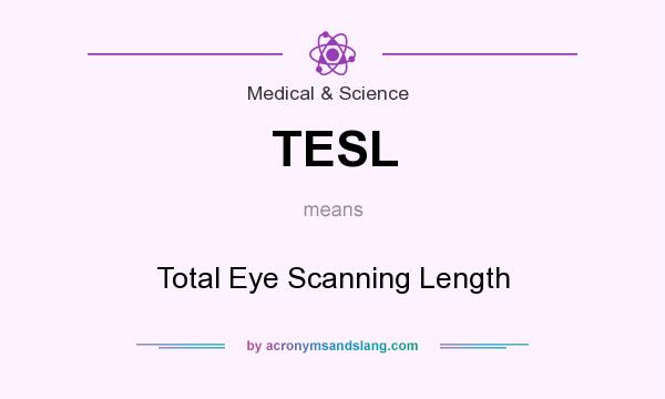 What does TESL mean? It stands for Total Eye Scanning Length