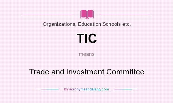 What does TIC mean? It stands for Trade and Investment Committee