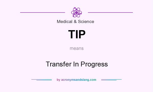 What does TIP mean? It stands for Transfer In Progress
