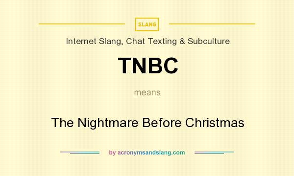 What does TNBC mean? It stands for The Nightmare Before Christmas