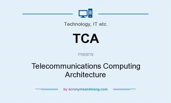 What does TCA mean? It stands for Telecommunications Computing Architecture