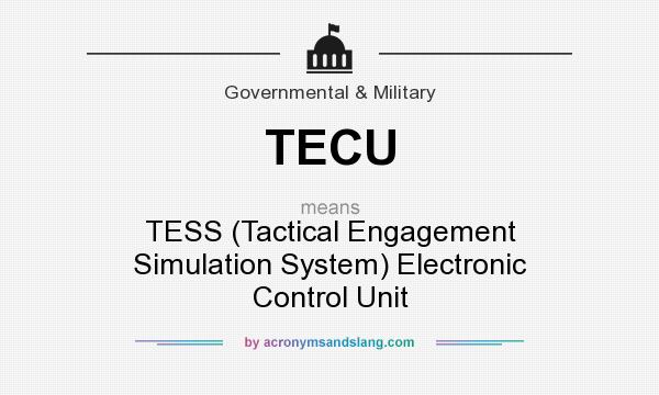 What does TECU mean? It stands for TESS (Tactical Engagement Simulation System) Electronic Control Unit