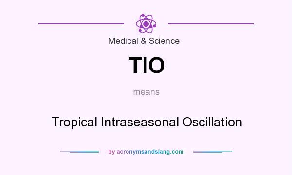 What does TIO mean? It stands for Tropical Intraseasonal Oscillation