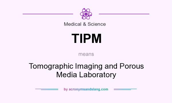 What does TIPM mean? It stands for Tomographic Imaging and Porous Media Laboratory