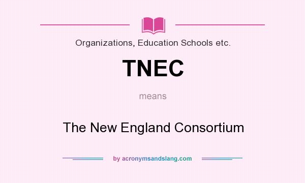 What does TNEC mean? It stands for The New England Consortium