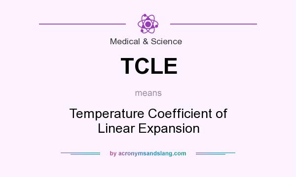 What does TCLE mean? It stands for Temperature Coefficient of Linear Expansion
