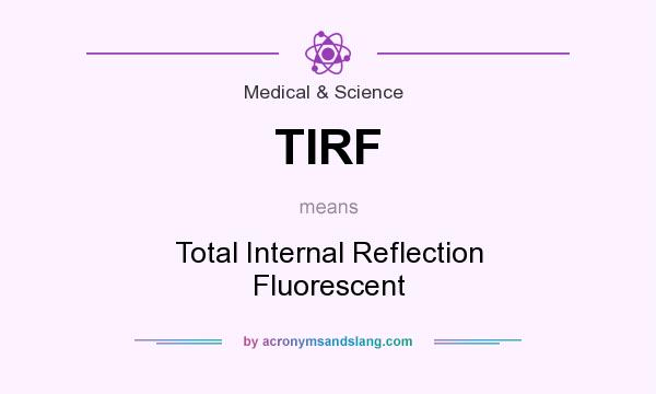 What does TIRF mean? It stands for Total Internal Reflection Fluorescent