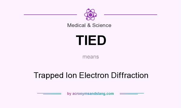 What does TIED mean? It stands for Trapped Ion Electron Diffraction