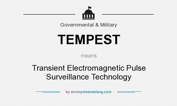 What does TEMPEST mean? It stands for Transient Electromagnetic Pulse Surveillance Technology