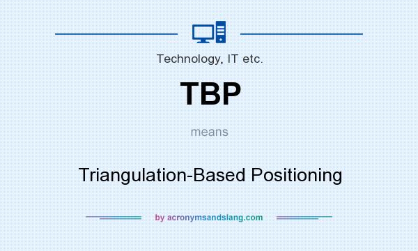 What does TBP mean? It stands for Triangulation-Based Positioning