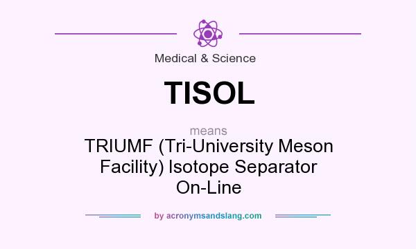 What does TISOL mean? It stands for TRIUMF (Tri-University Meson Facility) Isotope Separator On-Line