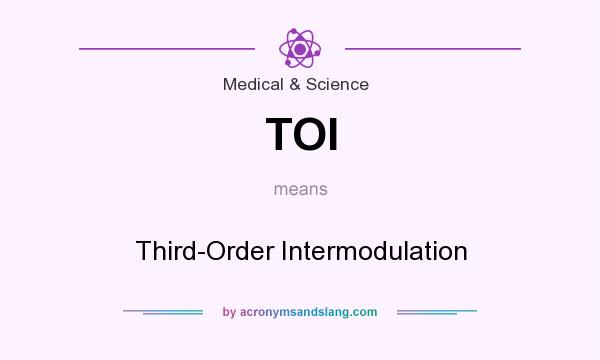 What does TOI mean? It stands for Third-Order Intermodulation