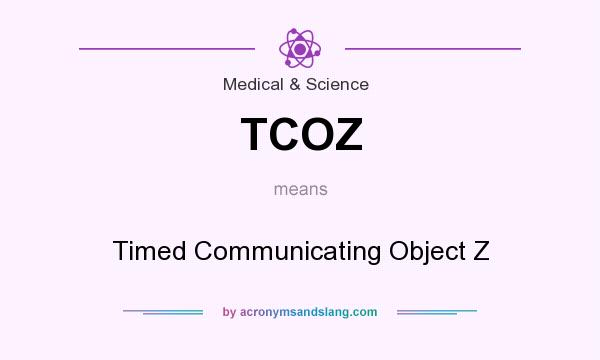 What does TCOZ mean? It stands for Timed Communicating Object Z