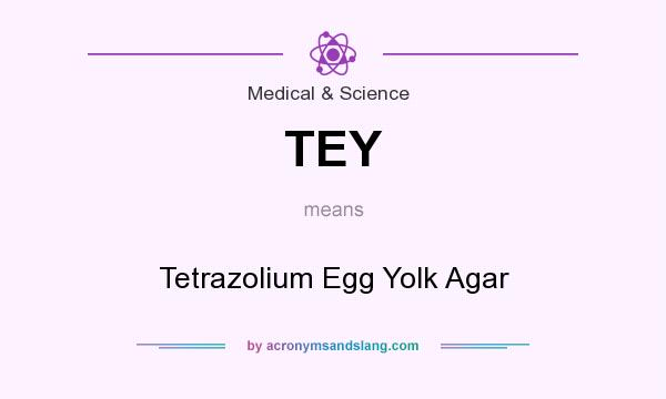 What does TEY mean? It stands for Tetrazolium Egg Yolk Agar