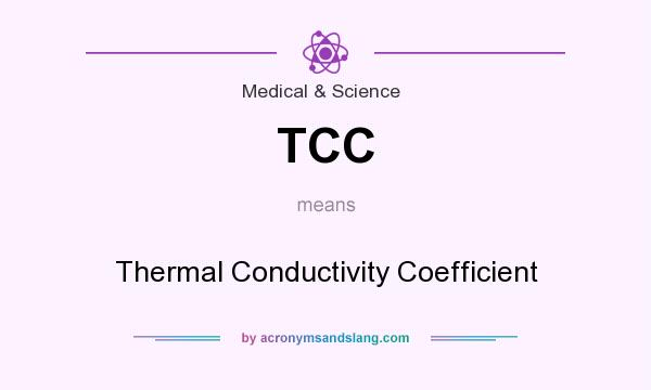 What does TCC mean? It stands for Thermal Conductivity Coefficient