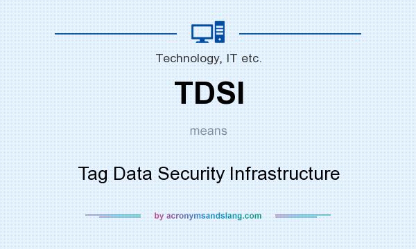 What does TDSI mean? It stands for Tag Data Security Infrastructure