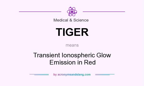 What does TIGER mean? It stands for Transient Ionospheric Glow Emission in Red