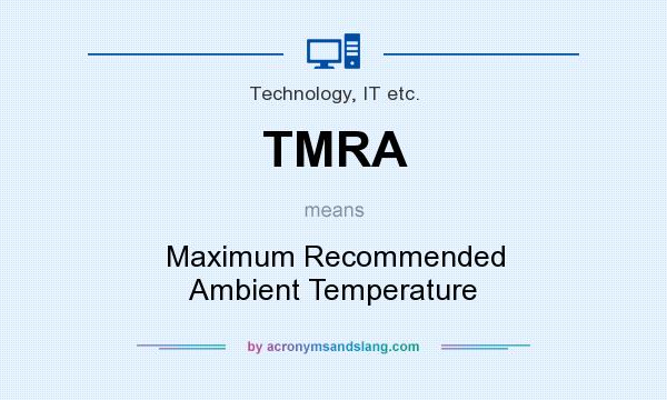 What does TMRA mean? It stands for Maximum Recommended Ambient Temperature