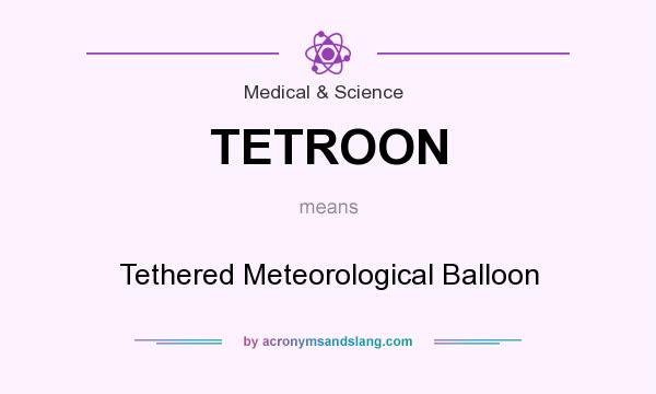 What does TETROON mean? It stands for Tethered Meteorological Balloon
