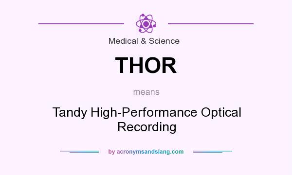 What does THOR mean? It stands for Tandy High-Performance Optical Recording