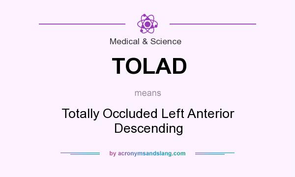 What does TOLAD mean? It stands for Totally Occluded Left Anterior Descending
