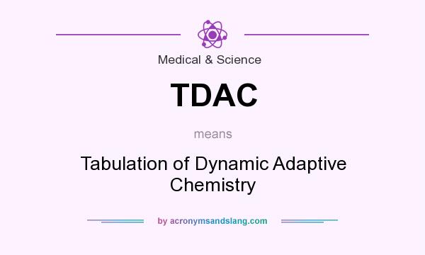 What does TDAC mean? It stands for Tabulation of Dynamic Adaptive Chemistry