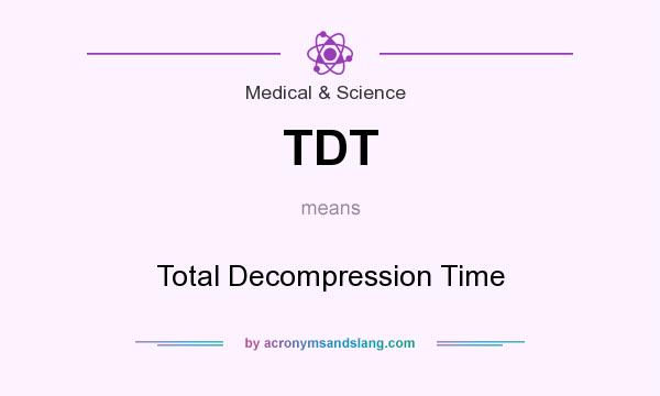 What does TDT mean? It stands for Total Decompression Time