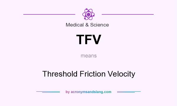 What does TFV mean? It stands for Threshold Friction Velocity