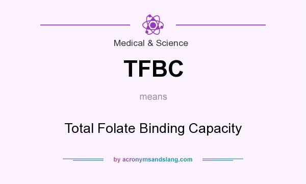 What does TFBC mean? It stands for Total Folate Binding Capacity