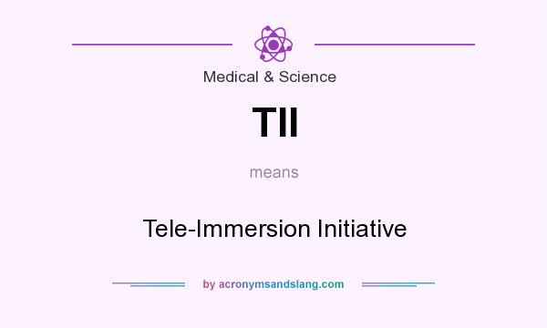 What does TII mean? It stands for Tele-Immersion Initiative