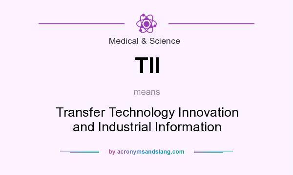 What does TII mean? It stands for Transfer Technology Innovation and Industrial Information
