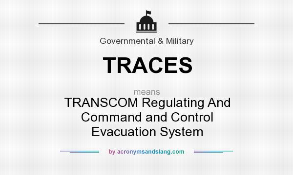 What does TRACES mean? It stands for TRANSCOM Regulating And Command and Control Evacuation System