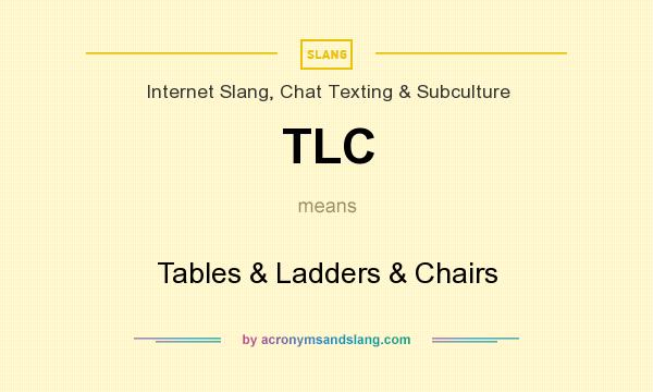 What does TLC mean? It stands for Tables & Ladders & Chairs