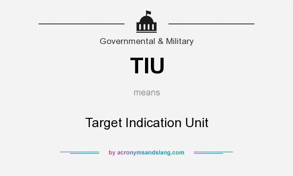 What does TIU mean? It stands for Target Indication Unit