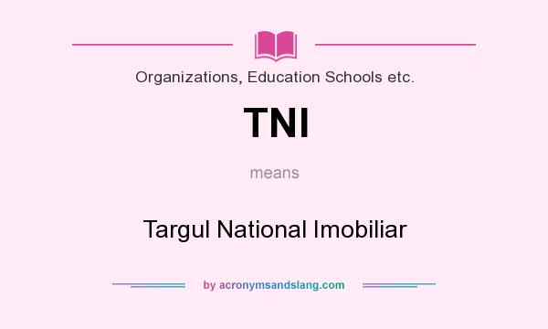 What does TNI mean? It stands for Targul National Imobiliar