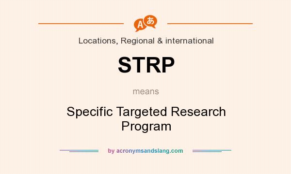 What does STRP mean? It stands for Specific Targeted Research Program