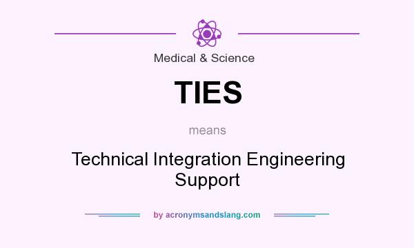 What does TIES mean? It stands for Technical Integration Engineering Support