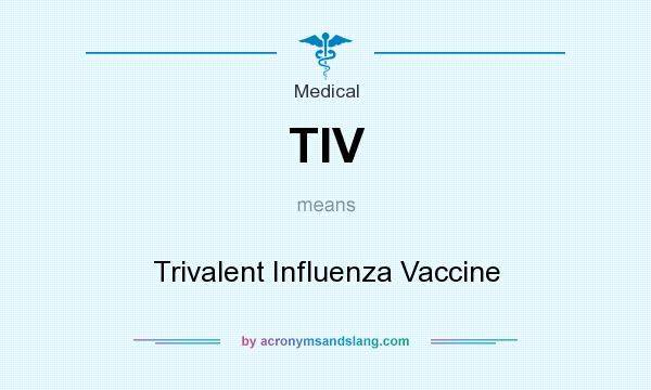 What does TIV mean? It stands for Trivalent Influenza Vaccine