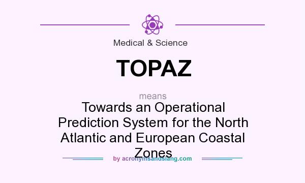 What does TOPAZ mean? It stands for Towards an Operational Prediction System for the North Atlantic and European Coastal Zones