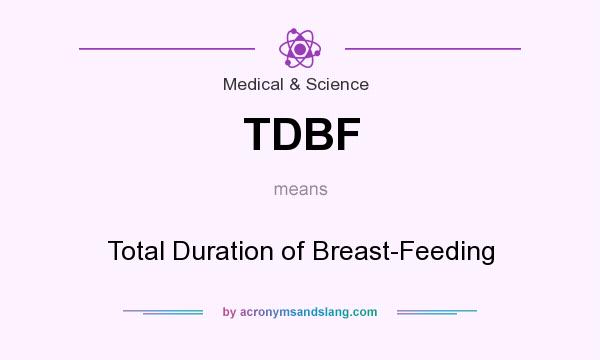 What does TDBF mean? It stands for Total Duration of Breast-Feeding