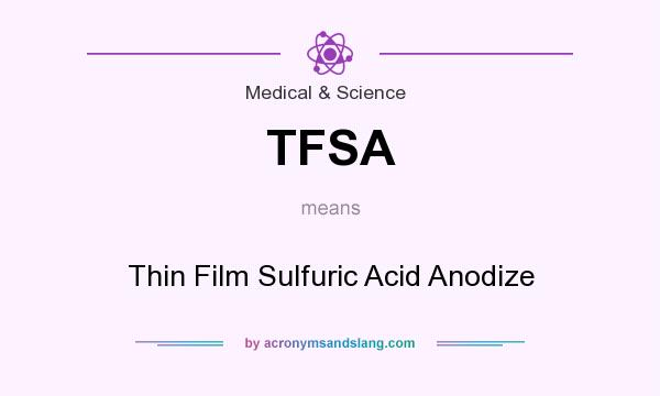 What does TFSA mean? It stands for Thin Film Sulfuric Acid Anodize