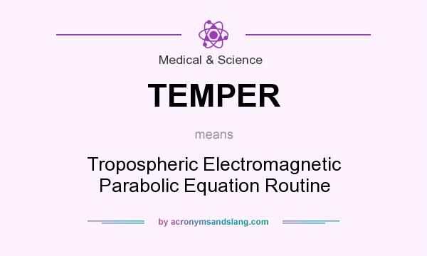 What does TEMPER mean? It stands for Tropospheric Electromagnetic Parabolic Equation Routine